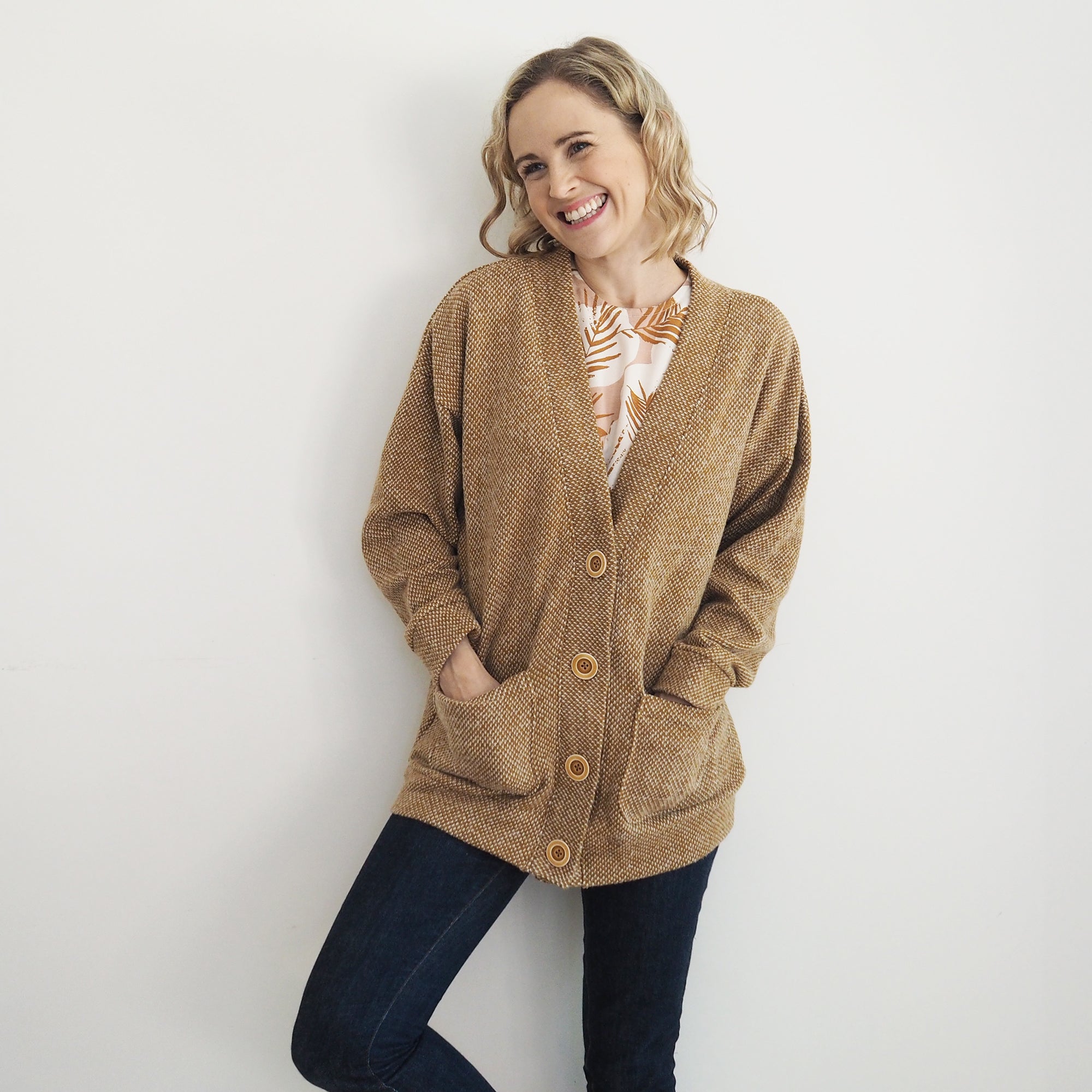 Marlo Cardigan - Marlo Check Jacquard