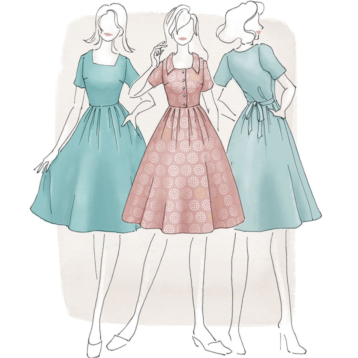 Jennifer Lauren Handmade Asteria Dress Original & Curve Sizes BundleSe