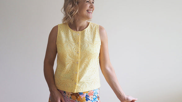 How to Add a Fold Over Button Band to a Top Pattern | Easy Sewing Pattern Hack Tutorial