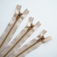 5"/13cm Brass Jeans Zip