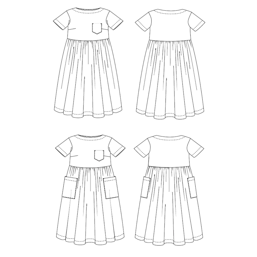 Merchant & Mills Fabbrica Dress - Sizes 6-18 Sewing Pattern PDF