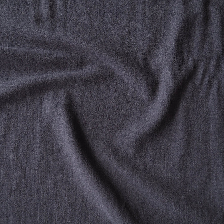 Washed Indigo Textured Ramie Linen Blend Fabric – indigo blue linen cotton for dressmaking