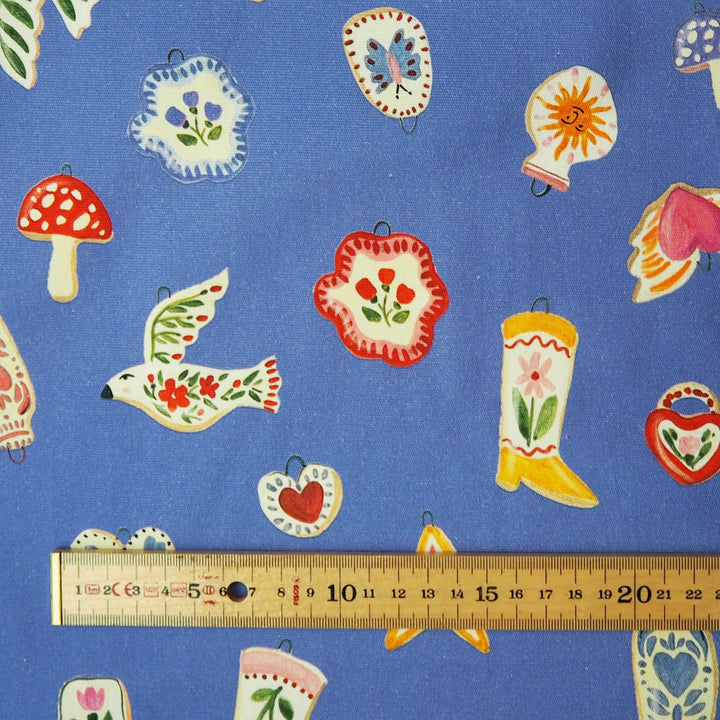 Fabric Godmother Charmed stretch cotton denim fabric