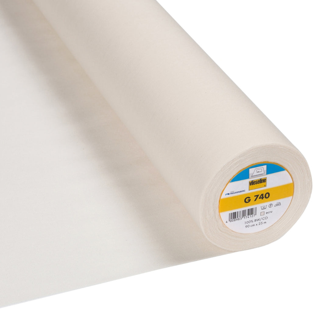 Vlieseline Medium Weight Cotton Iron On Woven Interfacing - Ecru