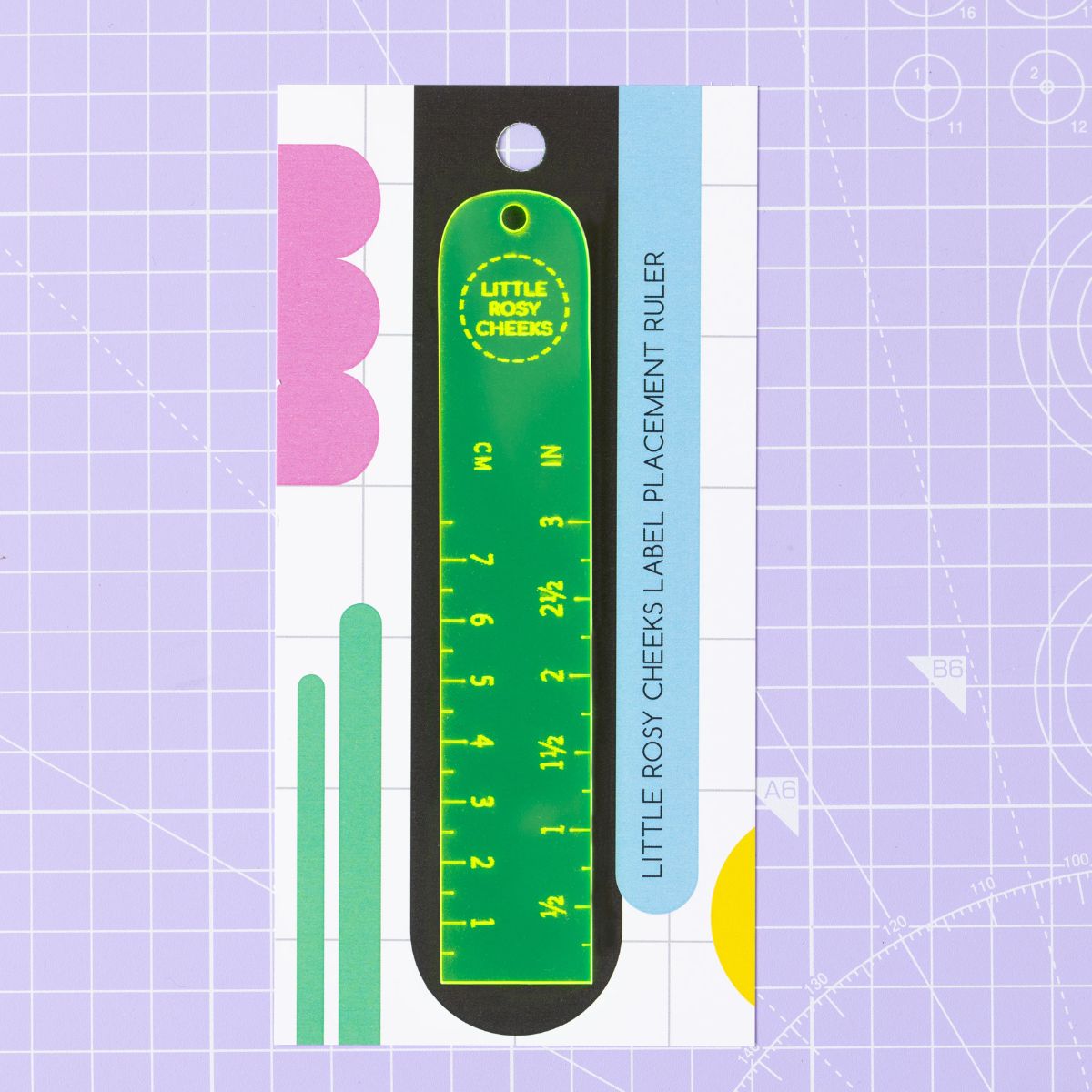 Exhibit Label Ruler Little Rosy Cheeks Label Placement Ruler – Guthrie & Ghani