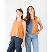 Matchy Matchy Peplum Split Tank Sewing Pattern PDF