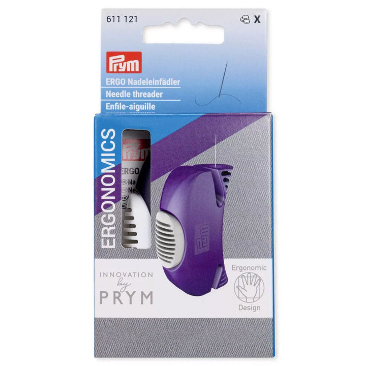 Prym ergonomic needle threader packaging on a white background