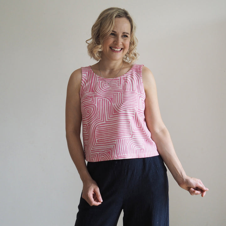 Pink Ariadne Viscose Linen Fabric - Guthrie & Ghani Exclusive