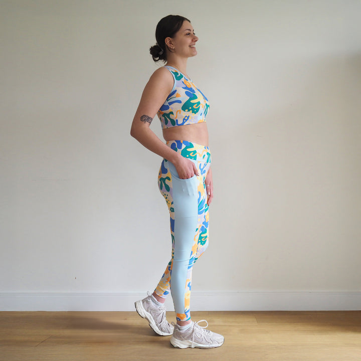 Baby Blue Yoga Activewear Fabric - Cut Lengths