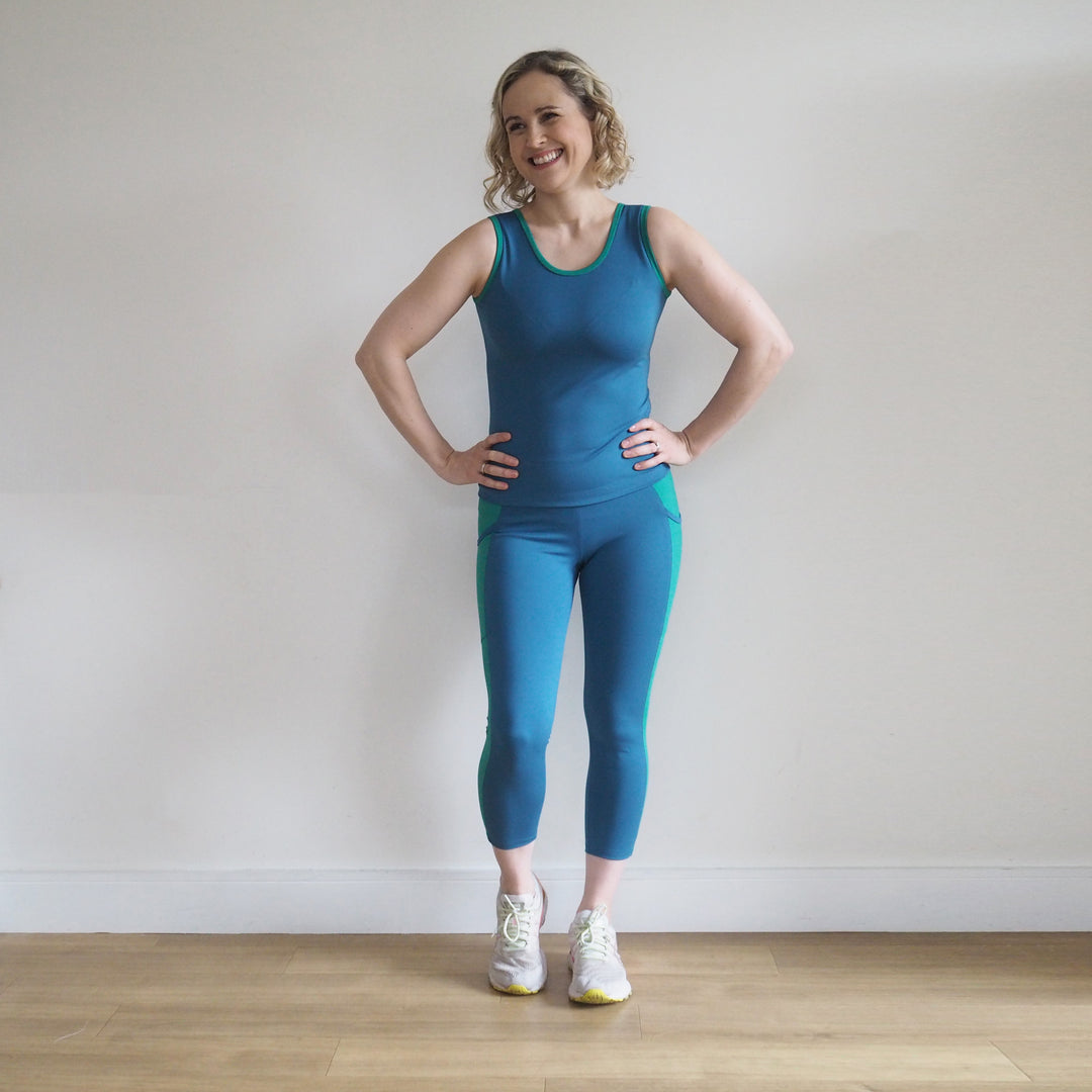 Petrol Blue Yoga Activewear Fabric - Cut Length 2.4m x 150cm