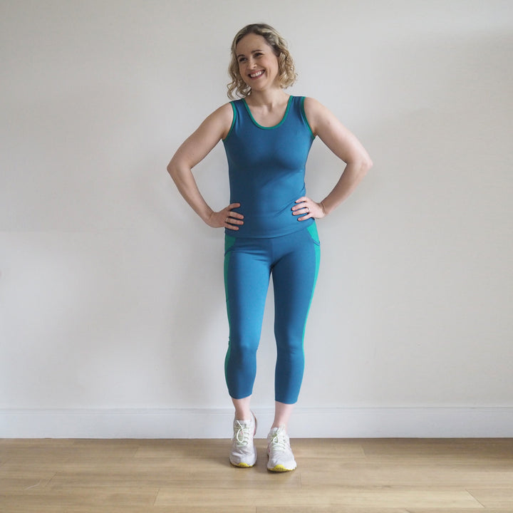 Petrol Blue Yoga Activewear Fabric - Cut Length 2.4m x 150cm