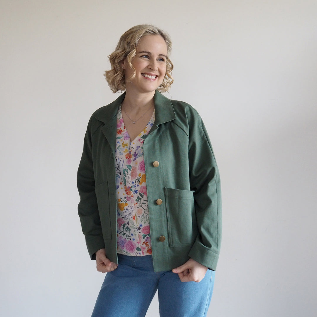 Sevenberry Evergreen Cotton Twill Fabric