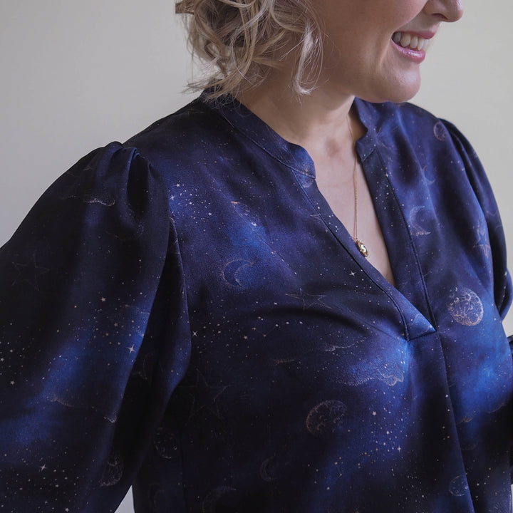 Afterlight Viscose Twill Sateen Fabric - Guthrie & Ghani Exclusive