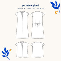 Guthrie & Ghani Thora Top & Dress Sewing Pattern PDF