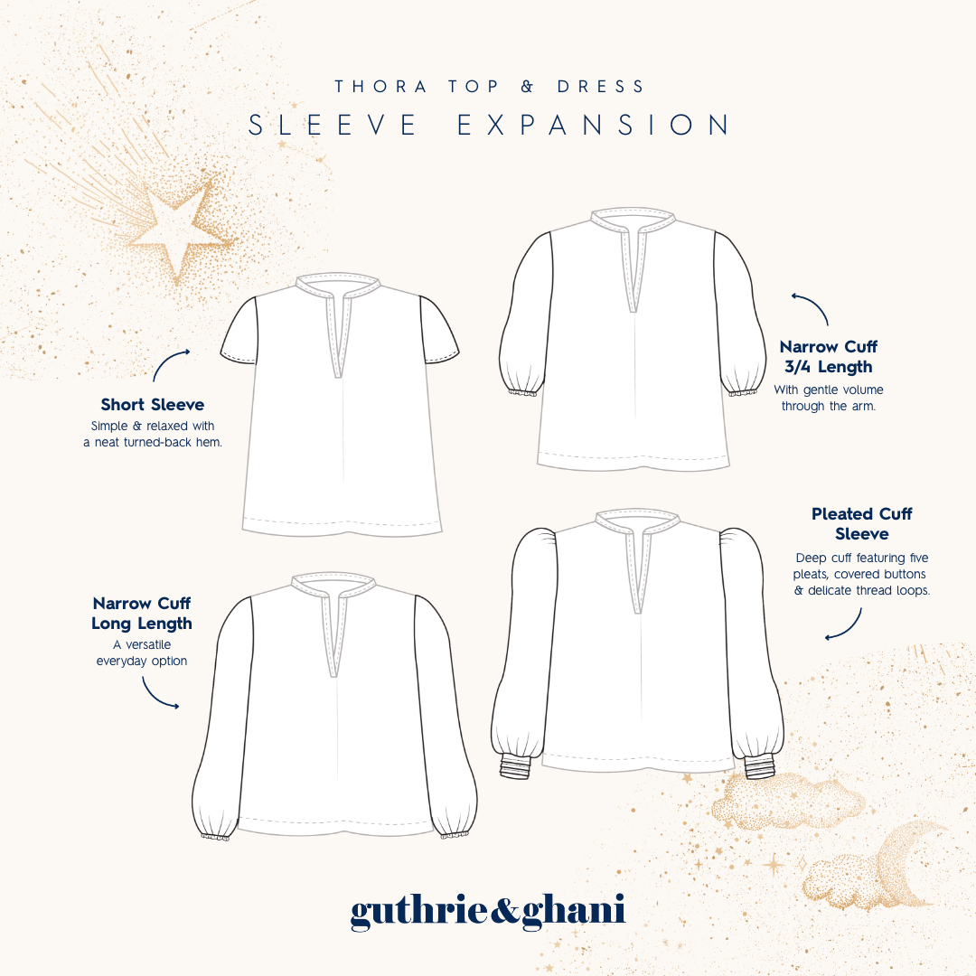 Guthrie & Ghani Thora Sleeve Expansion Pack - PDF Sewing Pattern