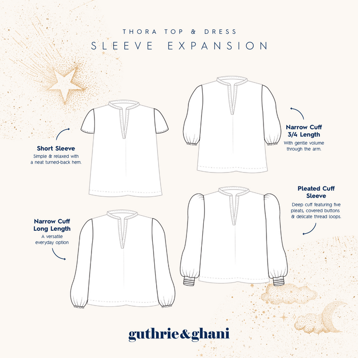 Guthrie & Ghani Thora Sleeve Expansion Pack - PDF Sewing Pattern
