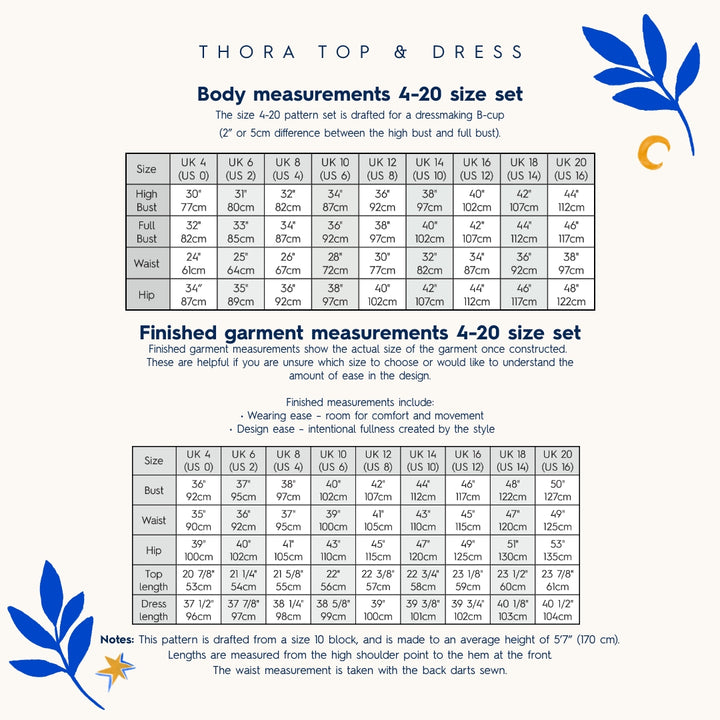 Guthrie & Ghani Thora Top & Dress Sewing Pattern PDF