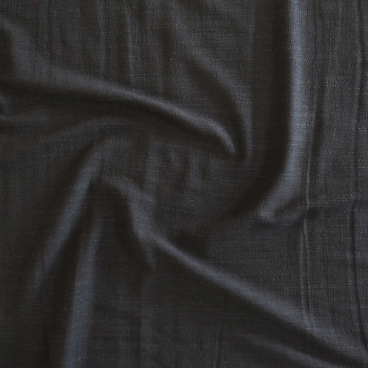 Black Cotton Viscose Fabric - Cut Length 2m x 140cm