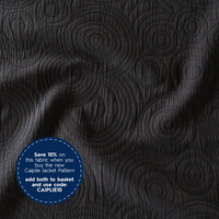 Midnight Black Cairn Circles Cotton Jacquard Fabric - Guthrie & Ghani Exclusive