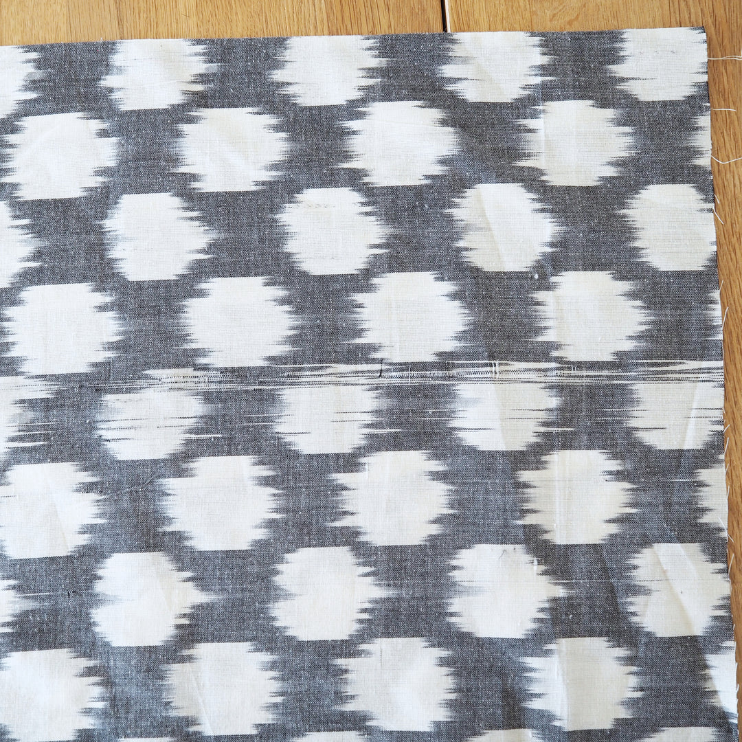 Blemished Cloud Ikat Cotton Fabric - Cut Length 1.9m x 137cm