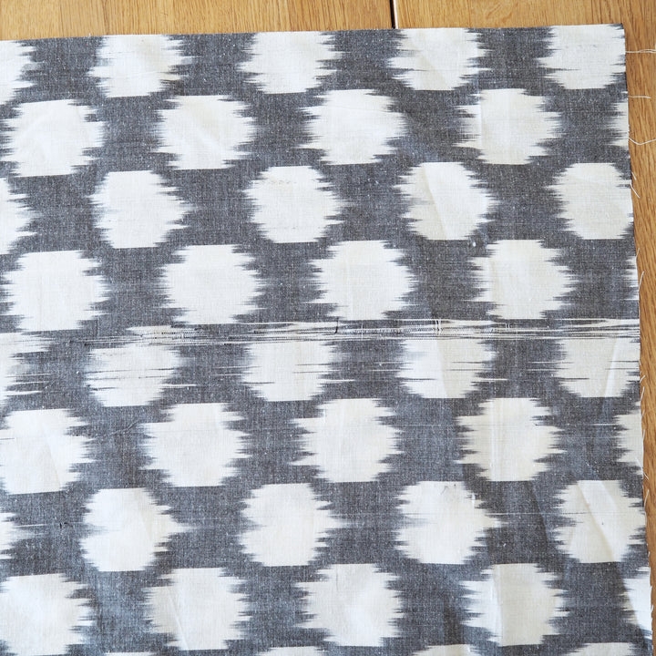 Blemished Cloud Ikat Cotton Fabric - Cut Length 1.9m x 137cm