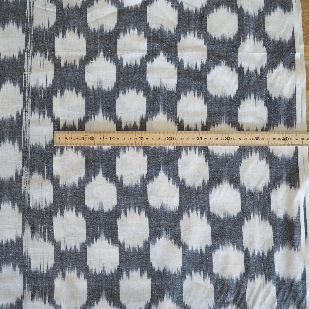 Blemished Cloud Ikat Cotton Fabric - Cut Length 1.9m x 137cm