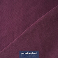 Maroon Snuggly Fleeceback Organic Cotton Sweatshirting Fabric