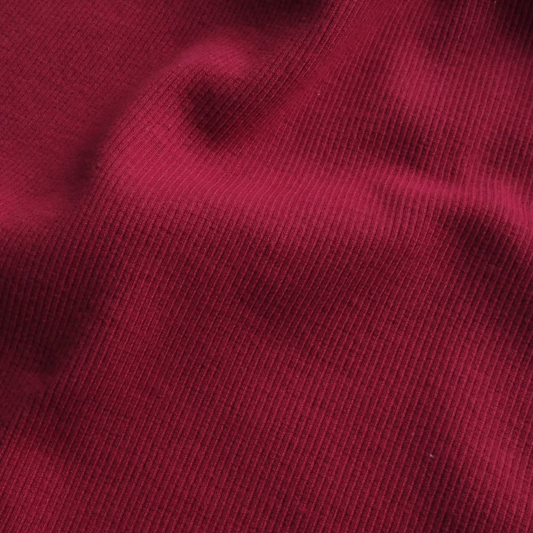 Red 2x2 Cotton Tubular Ribbing Fabric, Oeko-Tex Certified