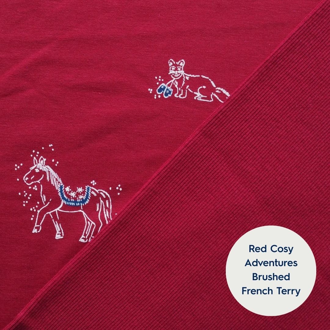 Red 2x2 Cotton Tubular Ribbing Fabric, Oeko-Tex Certified