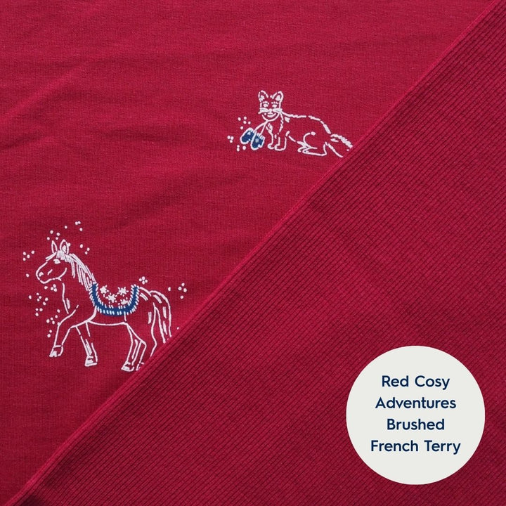 Red 2x2 Cotton Tubular Ribbing Fabric, Oeko-Tex Certified