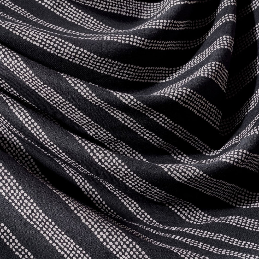 Atelier Brunette Gaia Deep Charcoal Viscose Crepe Fabric