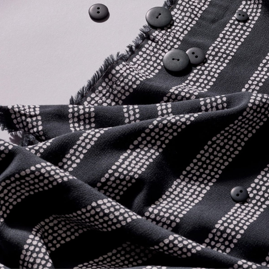 Atelier Brunette Gaia Deep Charcoal Viscose Crepe Fabric