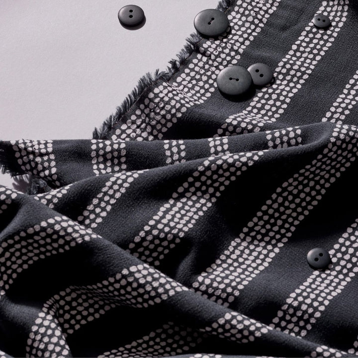 Atelier Brunette Gaia Deep Charcoal Viscose Crepe Fabric