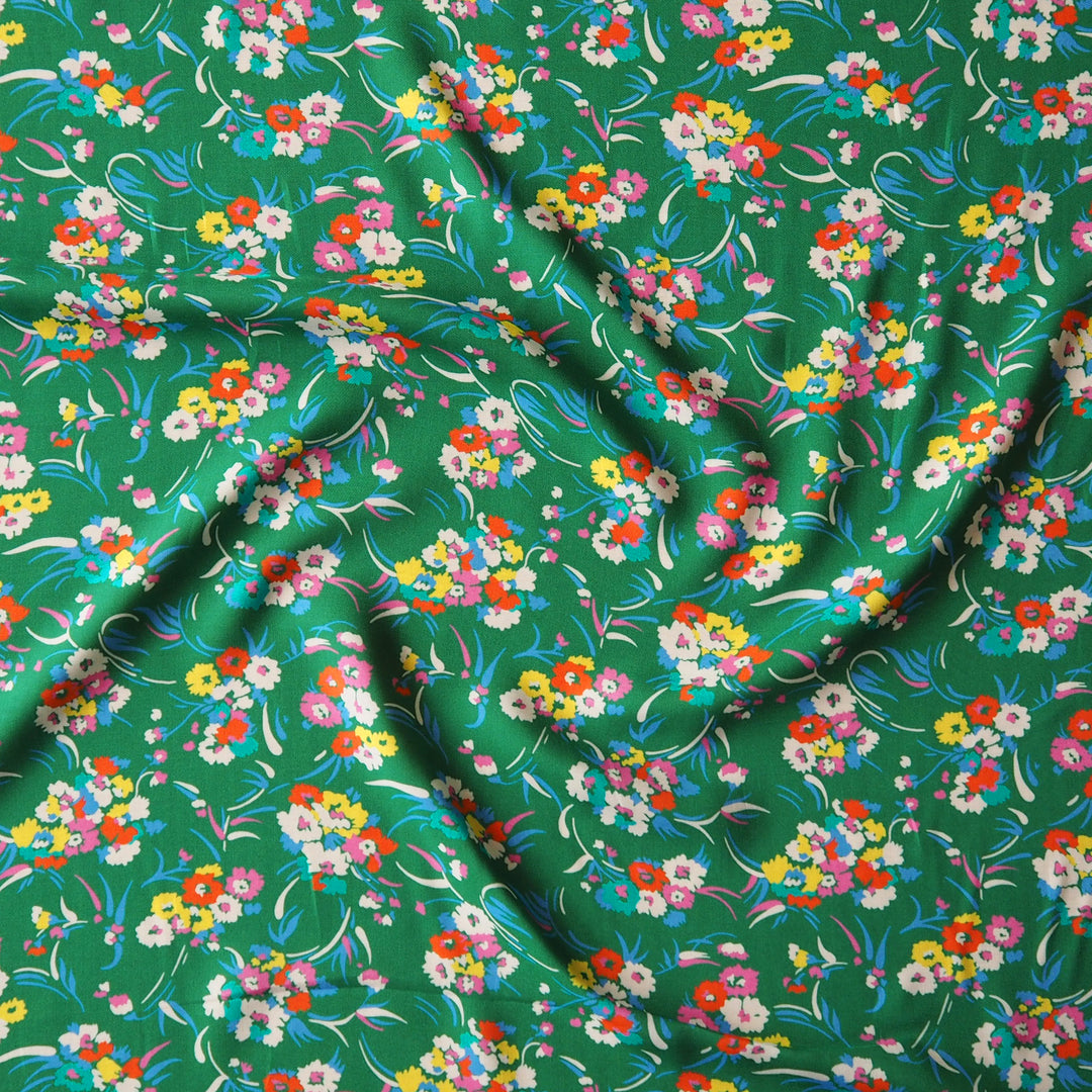 Liberty Fabrics Oakshot Viscose Leah A fabric, soft floral print for lightweight dressmaking.