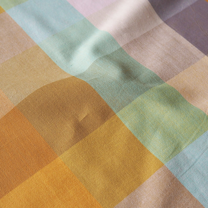 Fableism Superbloom Check Cotton Fabric from the Canyon Springs Collection – soft woven cotton in a contemporary check pattern