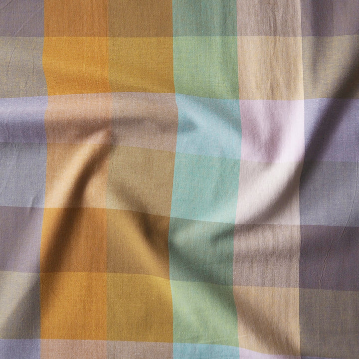 Fableism Superbloom Check Cotton Fabric from the Canyon Springs Collection – soft woven cotton in a contemporary check pattern