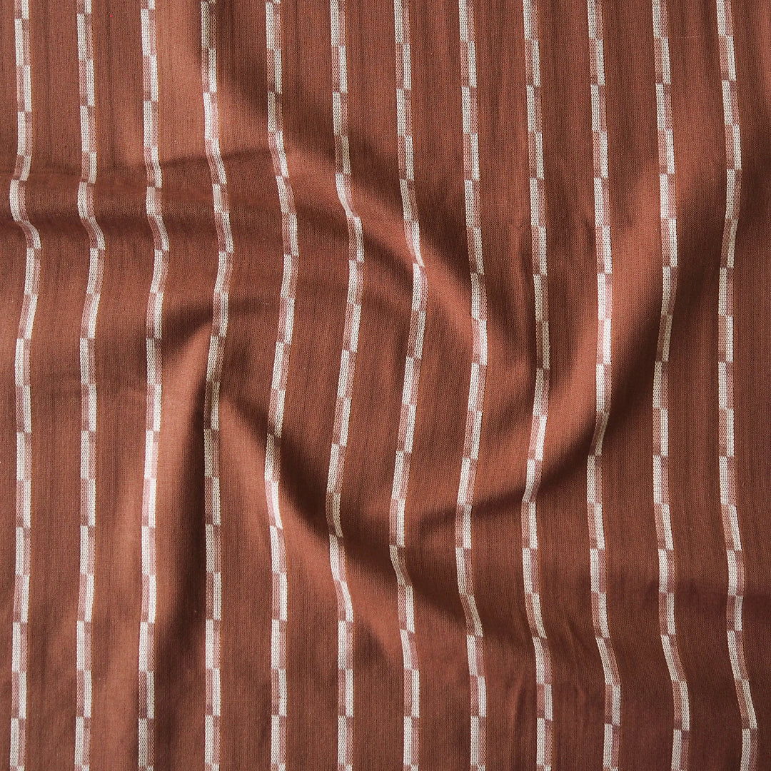 Fableism Red Dahlia Cotton Fabric from the Golden Hour Collection – soft woven cotton in a warm red tone.