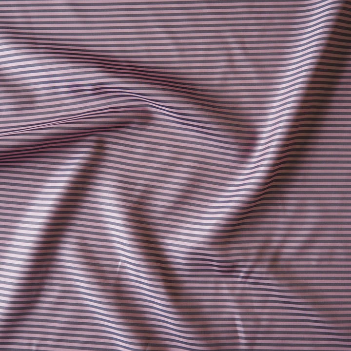 Candy stripe acetate viscose lining fabric for jackets.