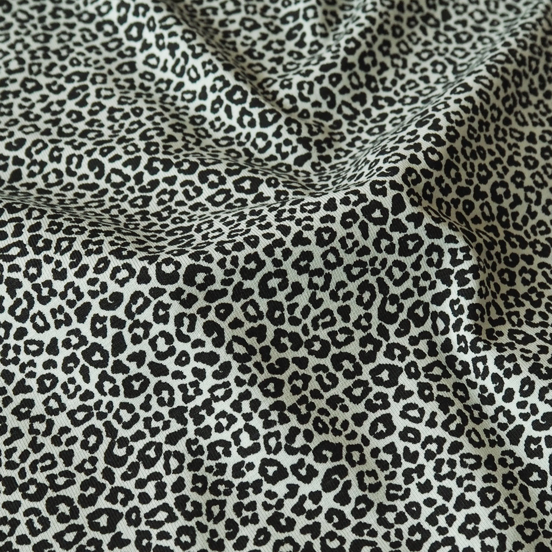 Dusty Mint Micro Leo Cotton Jersey Fabric, Oeko-Tex Certified