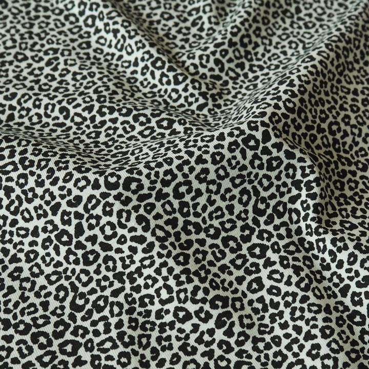 Dusty Mint Micro Leo Cotton Jersey Fabric, Oeko-Tex Certified