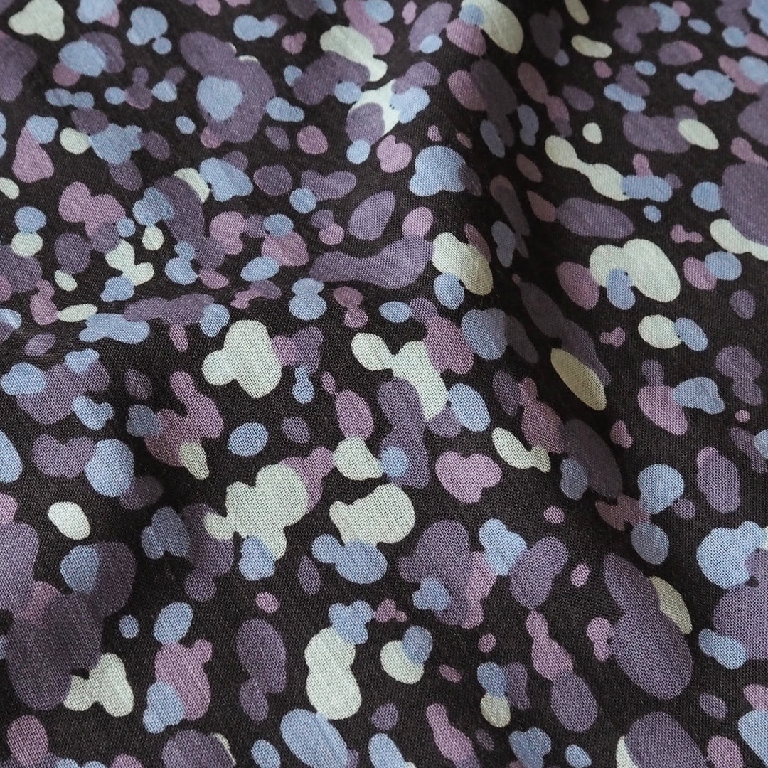 Night Pebble Scatter Wool Viscose Fabric