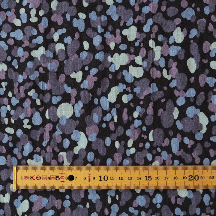 Night Pebble Scatter Wool Viscose Fabric