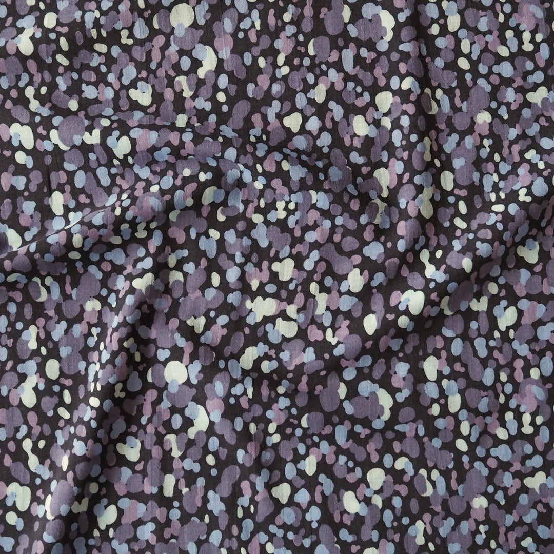 Night Pebble Scatter Wool Viscose Fabric