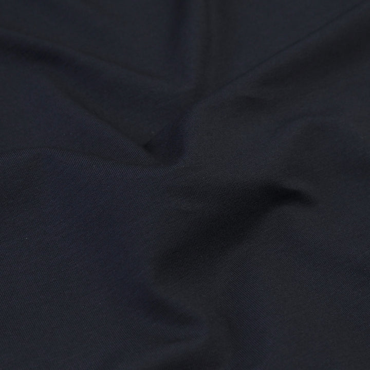 Ink navy blue cotton jersey fabric, oeko-tex certified