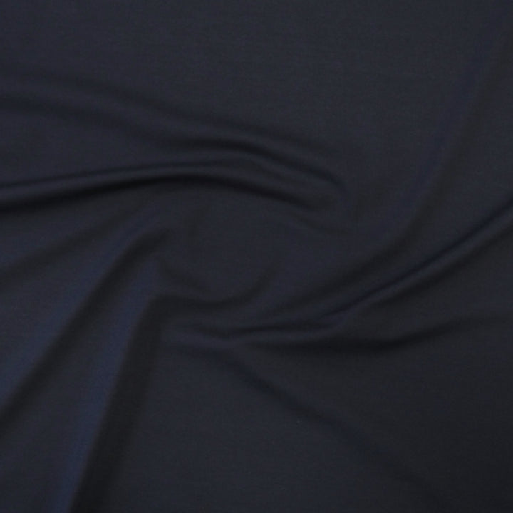 Ink navy blue cotton jersey fabric, oeko-tex certified