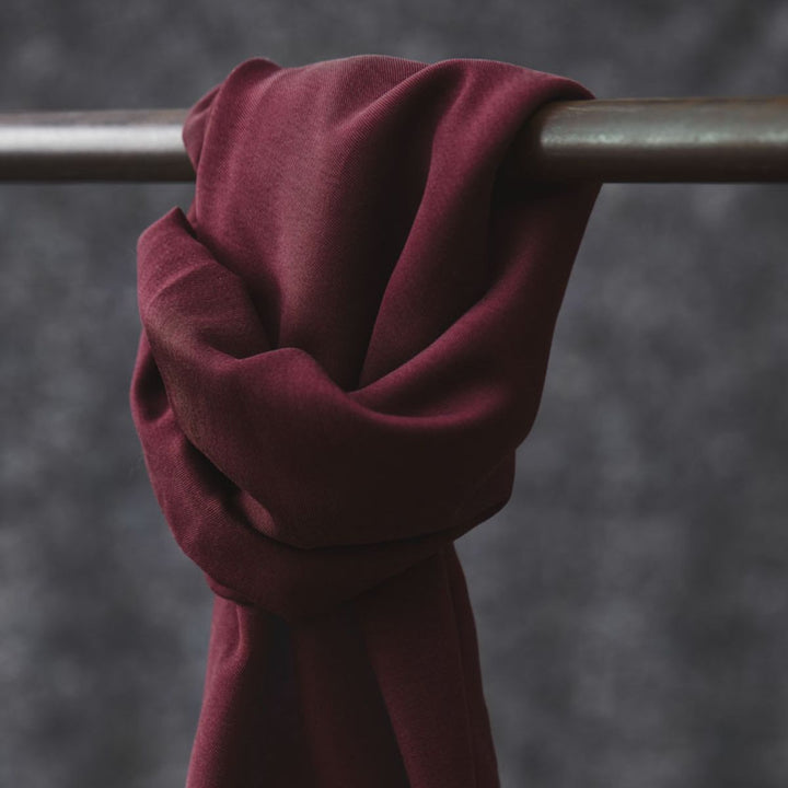 Pinot Meet Milk Smooth Drape Tencel Twill Fabric – red Tencel twill for dressmaking