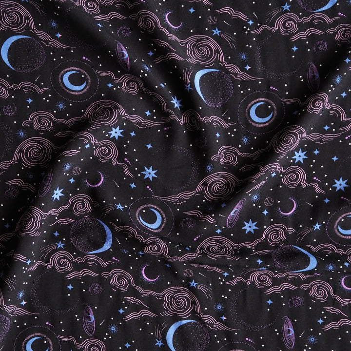 Fabric Godmother Cosmo Black Viscose Crepe Fabric – black viscose crepe