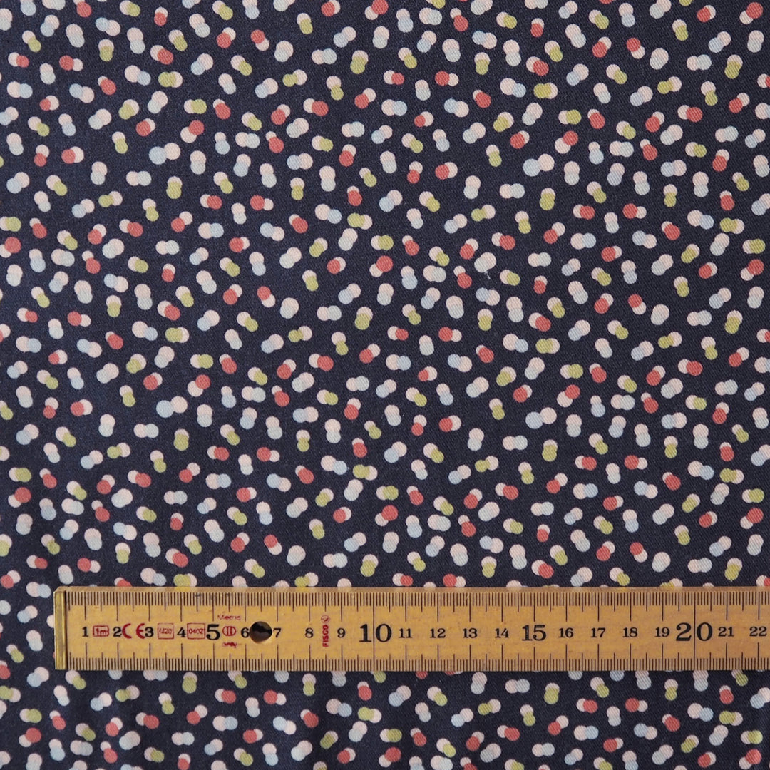Confetti Sprinkle light cotton twill fabric with soft brushed surface