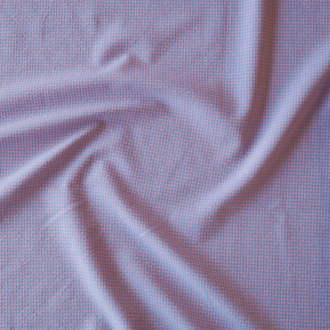 Lilac Micro Gingham Seersucker dressmaking Fabric