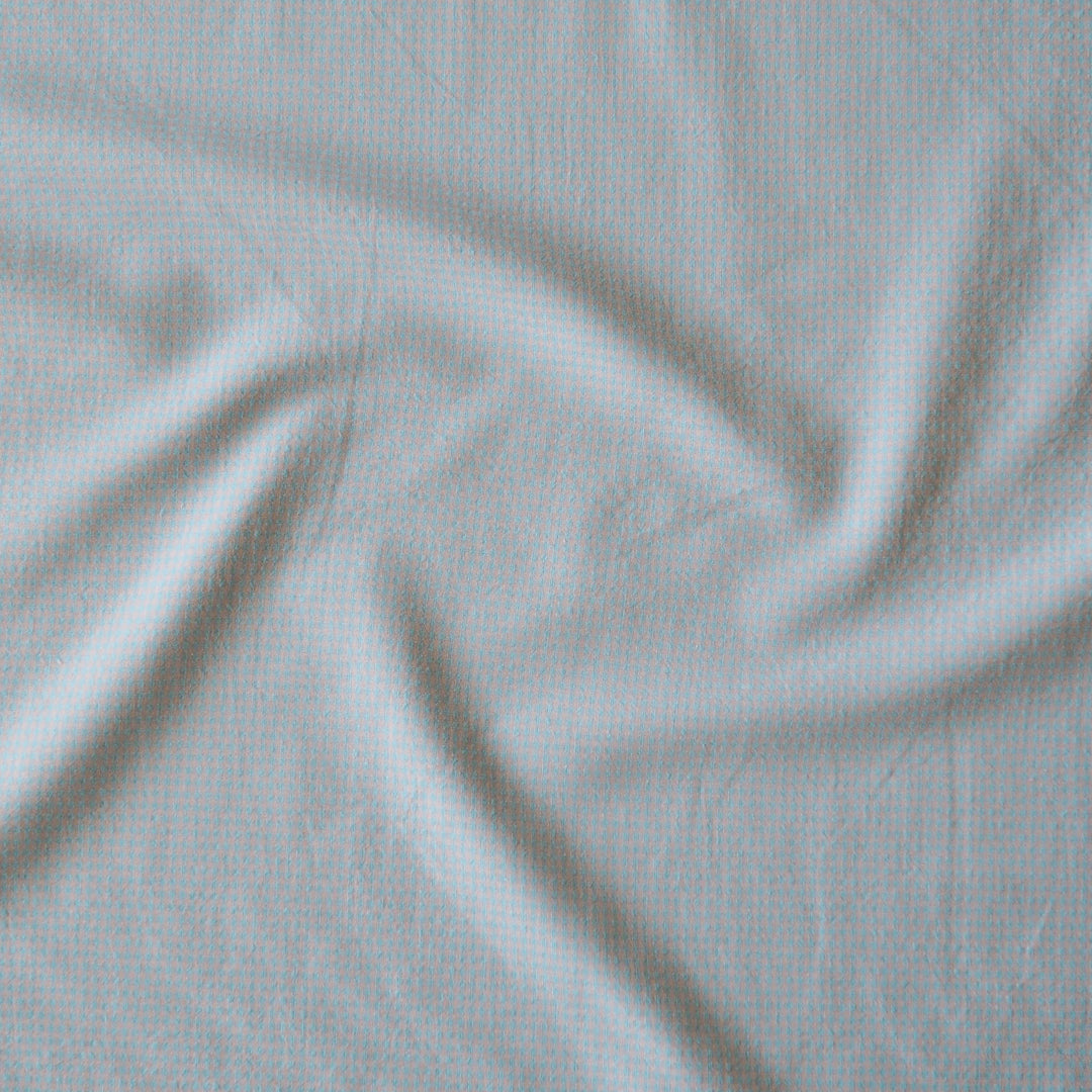 Powder blue Micro Gingham Seersucker dressmaking Fabric